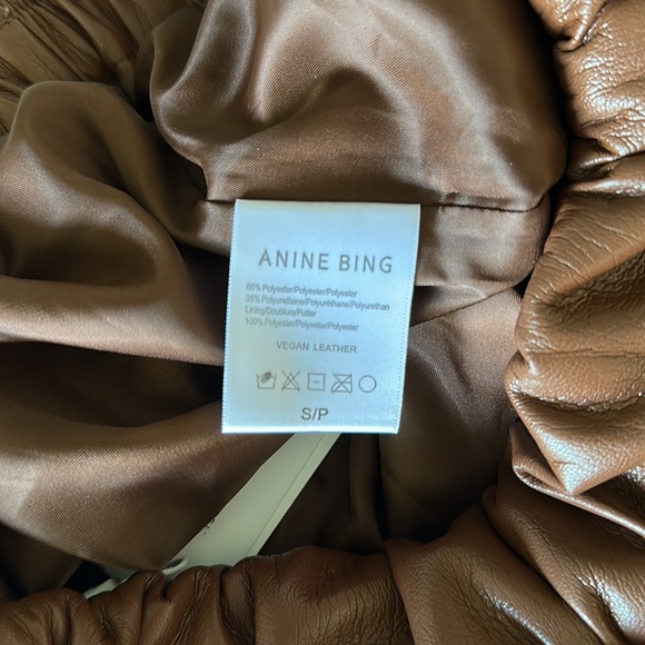 Anine Bing Colton Vegan Leather Track Pants - Picture 12 of 14